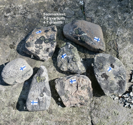 Graniitti tai kvartsiitti, pieni sammalkivi