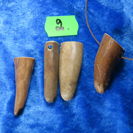 Riipus poronsarvi porattu natural paksu sarvenpää 42-46mm erä2 B-laatu