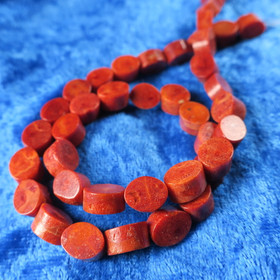 Koralli oranssinpunainen 10x8x6mm ovaali irtohelmi