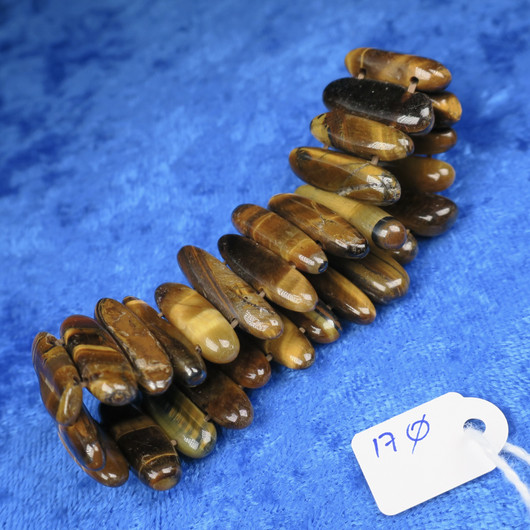 Tiikerinsilmä rannekoru puikkomainen 17cm.  Tir8