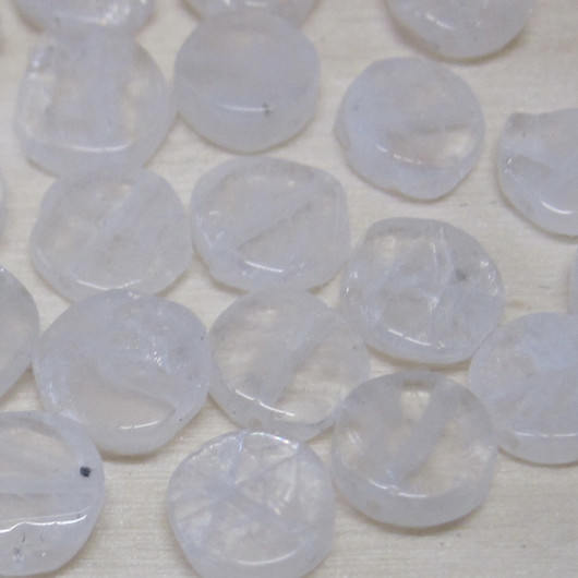 Kuukivi litteä kiekko 6x3mm irtohelmi