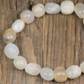 Kuukivi rumpuhiottu 8-10mm irtohelmi