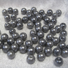 Hopeanharmaa 8mm synteettinen irtohelmi