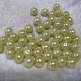 Keltainen 8mm synteettinen irtohelmi