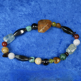 Rannekoru KÄÄRME -SNAKE käärmeen onnenkivirannekoru 19cm nroF