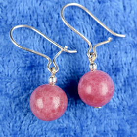 Korvakorut rodoniitti extra-laatu hopeakoristein ROD8