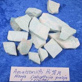 Amatsoniitti 1 sivu sahattu Norja Hi98M. Valitse koko 5-40g