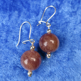 Korvakorut mansikkakivi 12mm mansikkakvartsi