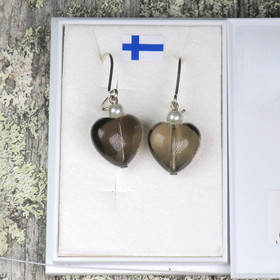 Korvakorut savukvartsisydän ja helmi SAVUHELMI1