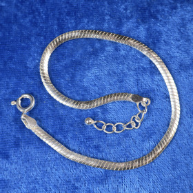 Hopeaketju rannekoru 19-22cm 