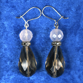 Korvakorut savukvartsi ja ruusukvartsi zirkonikoristein, kookkaat VHZ2