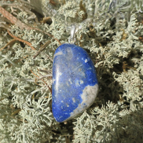 Riipus lapis latsuli rumpuhiottu 925-hopealenkki LAP4