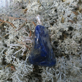 Riipus lapis latsuli rumpuhiottu 925-hopealenkki LAP5