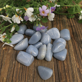 Angeliitti enkelikivi rumpuhiottu Peru. Valitse koko 5-20g