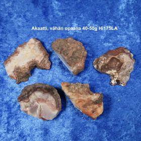 Idar-Oberstein akaatti jossa vain vähän opaalia 40-50g Hi175LA Valitse