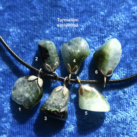 Riipus rumpuhiottu verdeliitti sinivihreä elbaiitti turmaliini