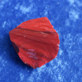 Raakalasi 20g punaruskea raidallinen opaakki nro59