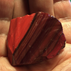 Raakalasi 20g punaruskea raidallinen opaakki nro59