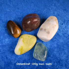 Onnenkivisetti 100g rumpuhiottuja vuohen onnenkiviä VUO1