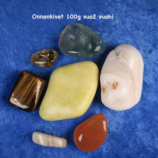 Onnenkivisetti 100g rumpuhiottuja vuohen onnenkiviä VUO2