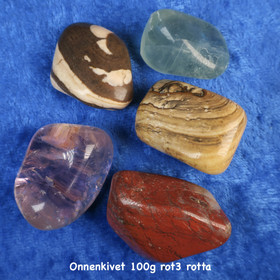 Onnenkivisetti 100g rumpuhiottuja rotan onnenkiviä ROT3
