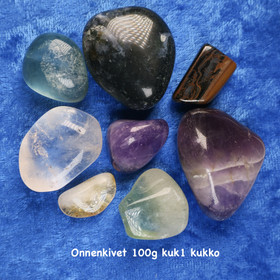 Onnenkivisetti 100g rumpuhiottuja kukonn onnenkiviä KUK1
