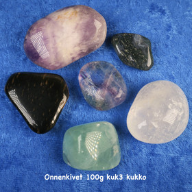 Onnenkivisetti 100g rumpuhiottuja kukon onnenkiviä KUK3