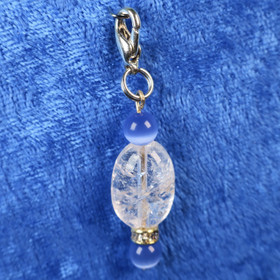 Riipus vuorikide ja sininen 6mm kuitulasi, zirkonirengas, lukollinen