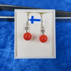 Korvakorut kissansilmälasi 6mm kirkas oranssi