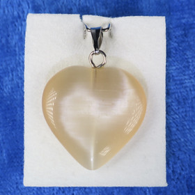 Riipus sydän 20mm vaalea oranssi kuitulasi