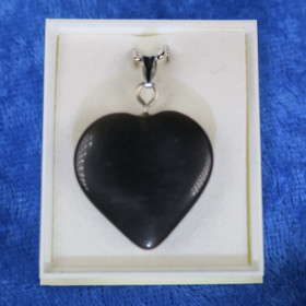 Riipus sydän musta kuitulasi 20mm