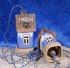 Kilikello Finland keramiikkatalo sininen