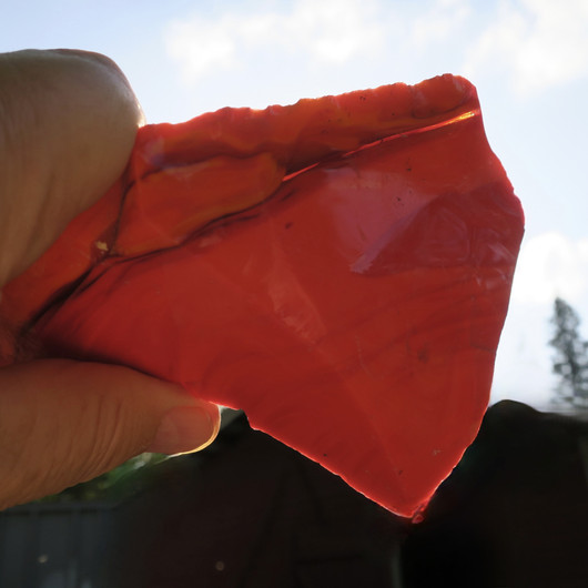 Raakalasi punainen iso opaakki 576g nro8
