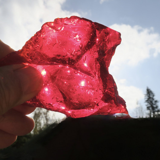 Raakalasi rubiininpunainen 182g nro14