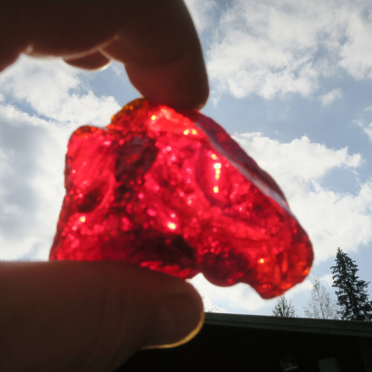 Raakalasi joulunpunainen 132g nro17