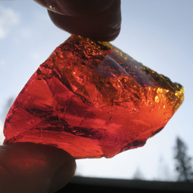 Raakalasi punainen vähän keltaista 55g nro40