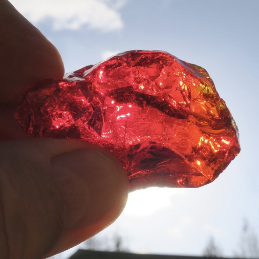 Raakalasi punainen vähän keltaista 71g nro39