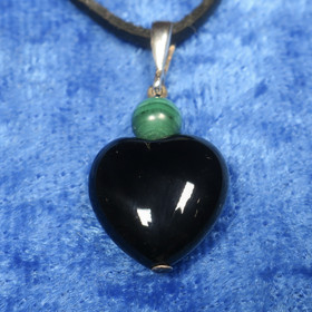 Riipus onyksi sydän ja malakiitti