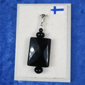 Riipus onyksi musta viistehiottu onyxvh2