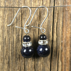 Korvakorut aventuriini tummansininen tähtikivi 8z4