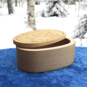 Puurasia rummun mallinen, rumpumerkit kannessa