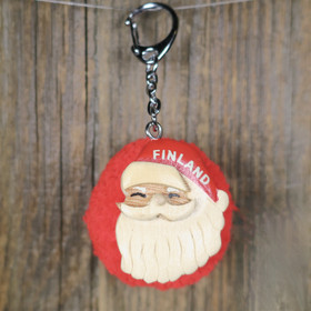 Avaimenperä joulupukki lankatupsu-pompom