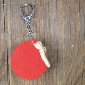 Avaimenperä joulupukki lankatupsu-pompom