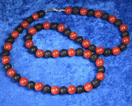 Korusetti laavakivi ja koralli punamusta. KORLA2