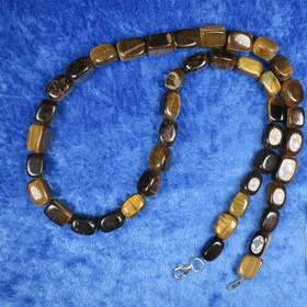 Kaulahelmet  tiikerinsilmä kulmikas 52cm 