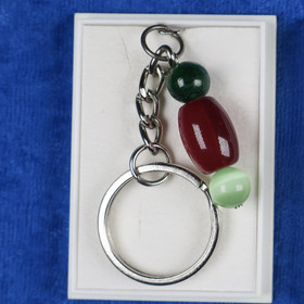 Avaimenperä karneoli, malakiitti, kuitulasi 1