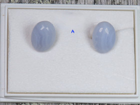 Hopea klipsikorvakorut kalsedoni 10x13mm