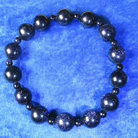 Rannekoru aventuriini tummansininen tähtikivi 17cm. Venla3