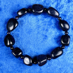 Rannekoru aventuriini tummansininen tähtikivi 17cm Venla4