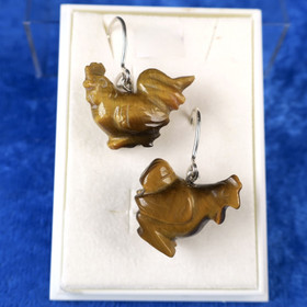 Korvakorut tiikerinsilmä kukko ja kana